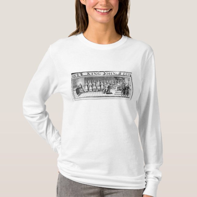 Camiseta O rei John rende sua coroa (Frente)