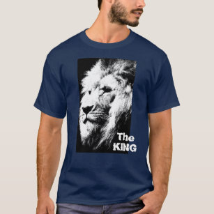 Camiseta O Rei Pop de Arte Leão Modelo Moderno Homens