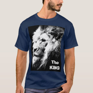 Camiseta O Rei Pop de Arte Moderna do Leão Elegante de Home