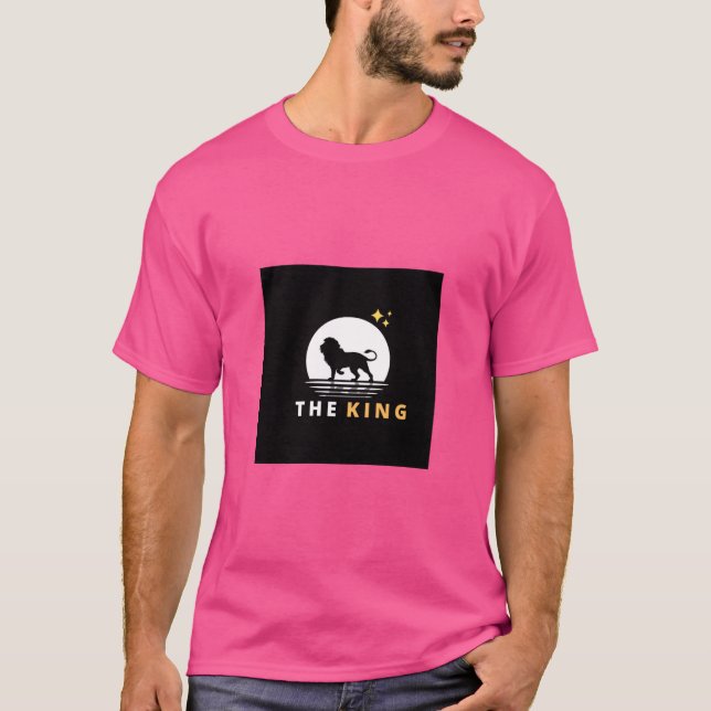 Camiseta O Rei - Silhueta de Leão Majestoso (Frente)
