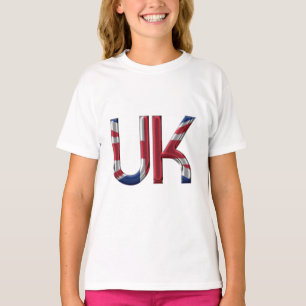 Camiseta O Reino Unido Jack British Flag Typoographic Elega