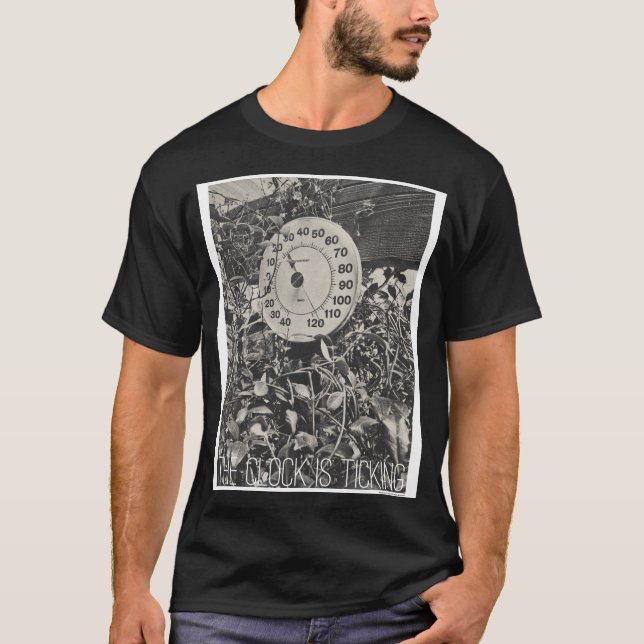 Camiseta O relógio está a contar. (Frente)