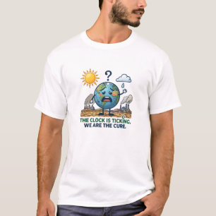 Camiseta O Relógio Está Contando   Consciência Ecológica Te