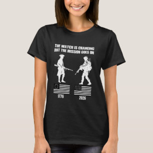 Camiseta O Relógio Está Mudando Missão Continua 250 Anos EU