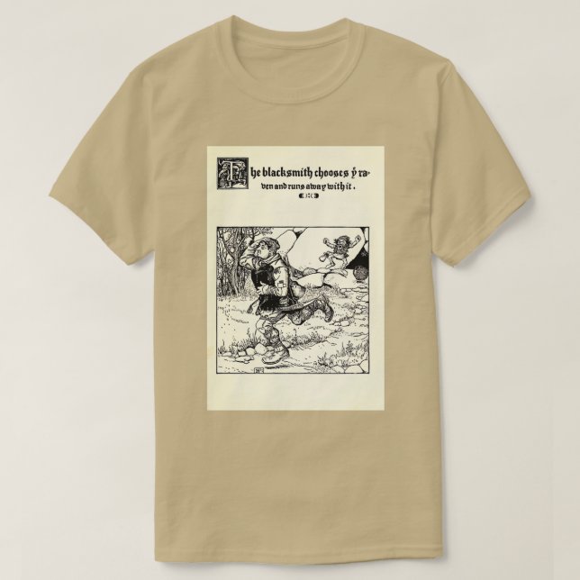 Camiseta O Relógio Howard Pyle 1915 0333 O Blacksm (Frente do Design)