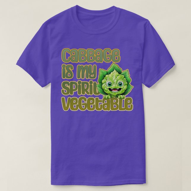Camiseta O repolho é o meu Espírito Vegetal (Frente do Design)