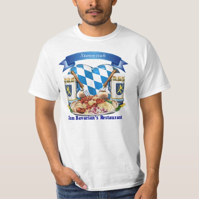 Camiseta O restaurante do Bavarian do zum de Stummtisch (Frente)
