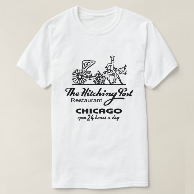 Camiseta O Restaurante do Posto Hitching, Chicago, IL (Frente do Design)