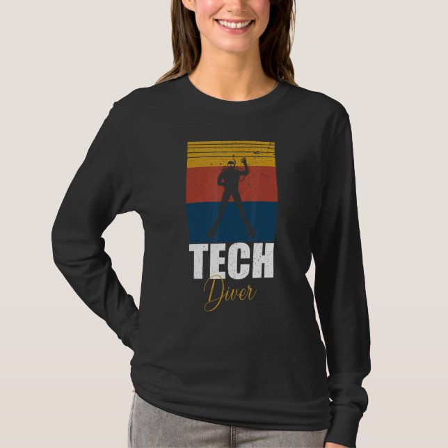 Camiseta O Retângulo Profundo Da Design I Do Mergulhador Su (Frente)