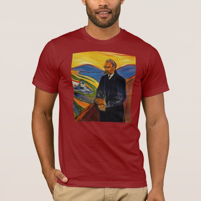 Camiseta O retrato de Friedrich Nietzsche por Edvar Munch o (Frente)