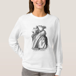 Camiseta O retrato de João Calvino envelheceu 53, 1564