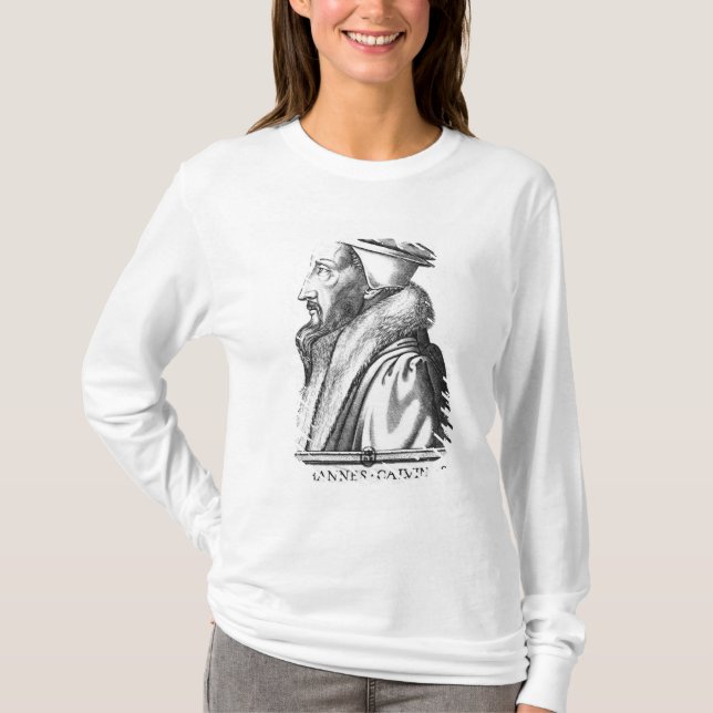 Camiseta O retrato de João Calvino envelheceu 53, 1564 (Frente)