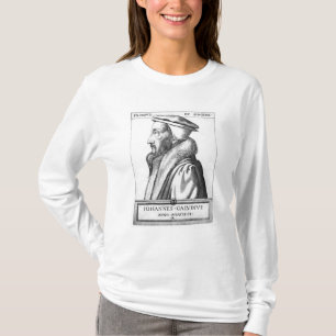 Camiseta O retrato de João Calvino envelheceu 53, 1564