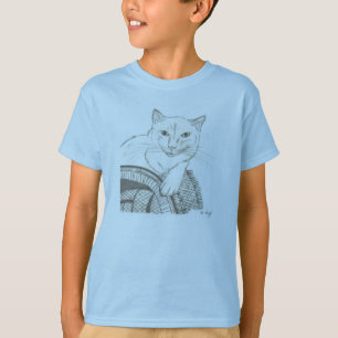 Camiseta O retrato de Ragdoll do gato caçoa o t-shirt