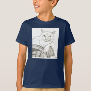 Camiseta O retrato de Ragdoll do gato caçoa o t-shirt
