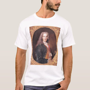 Camiseta O retrato de Voltaire envelheceu 23, 1728