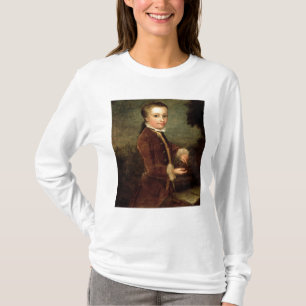 Camiseta O retrato de Wolfgang Amadeus Mozart envelheceu
