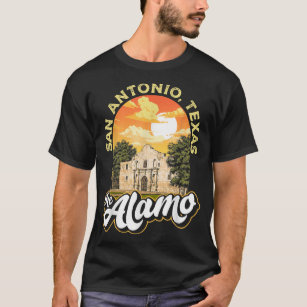 Camiseta O Retro da Missão Vintage da Alamo San Antonio Tex