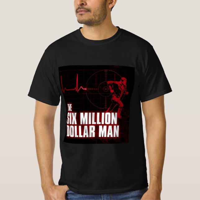 Camiseta O retro de arte homem de seis milhões de dólares (Frente)
