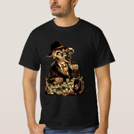 Camiseta O Rich Skeleton - Riqueza do Halloween e Greve