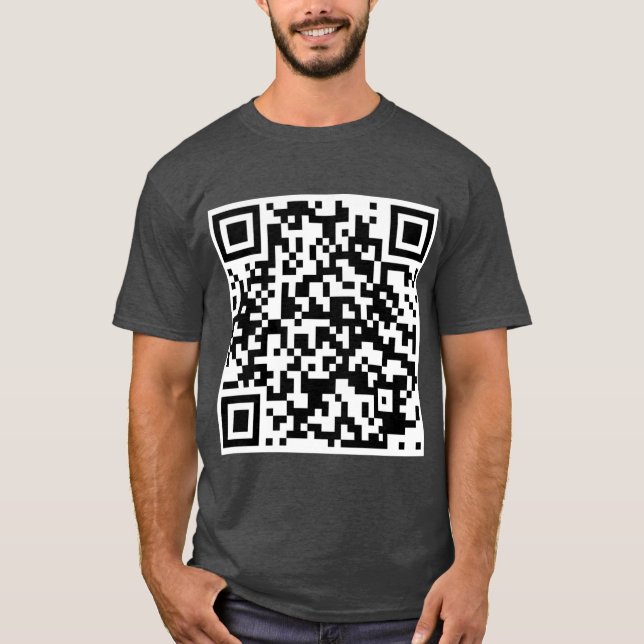 Camiseta O rick Astley Nunca Te Dará O Código QR (Frente)