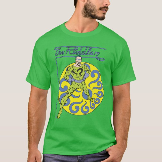 Camiseta O Riddler e o logotipo roxo (Frente)