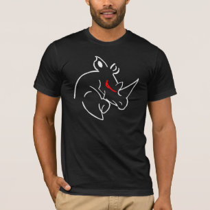 Camiseta O rinoceronte branco Red Eye da sociedade do ARADO