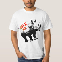 O rinoceronte da silhueta do vetor salvar me