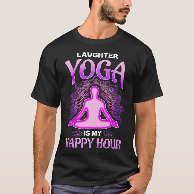 Camiseta O riso Yoga é o meu prêmio de hora feliz (Frente)