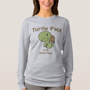 Camiseta O ritmo da tartaruga é meu lugar feliz