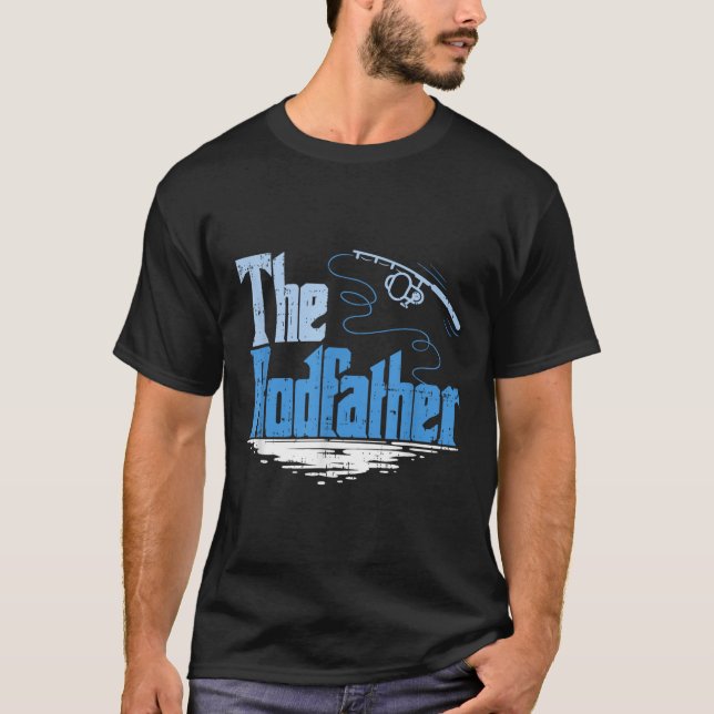 Camiseta O Rodfather Paródia Divertida de Pesca  (Frente)