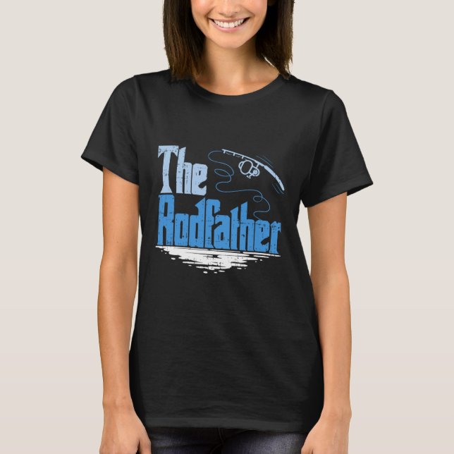 Camiseta O Rodfather Paródia Divertida de Pesca (Frente)