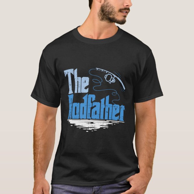 Camiseta O Rodfather Paródia Divertida de Pesca  (Frente)