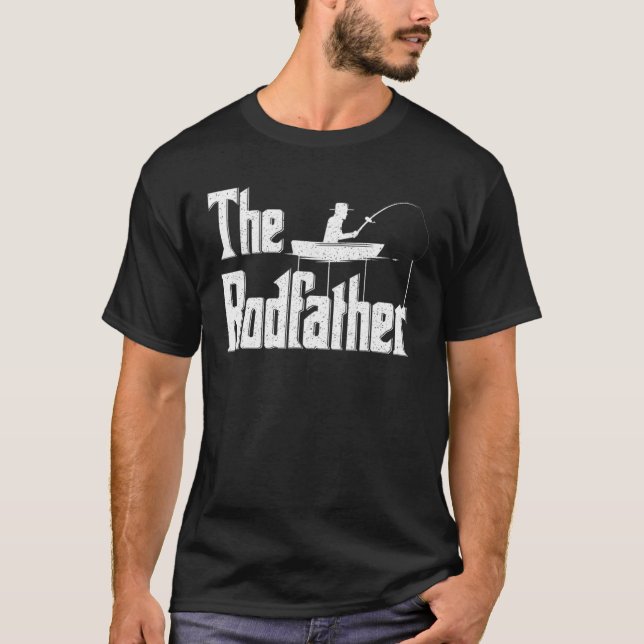 Camiseta O Rodfather | Presente Divertido para Pai que Pesc (Frente)