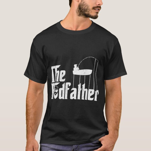 Camiseta O Rodfather Presentes Engraçados de Peixes e Pesca (Frente)