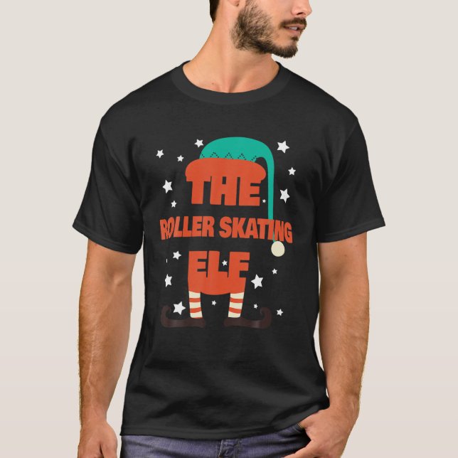 Camiseta O Roller Skating Elf Christmas Pajama - Roller S (Frente)