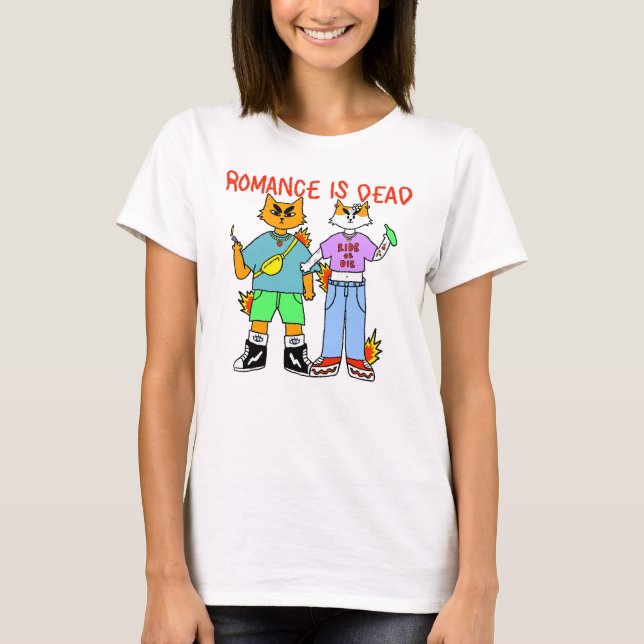 Camiseta O Romance Está Morto  (Frente)
