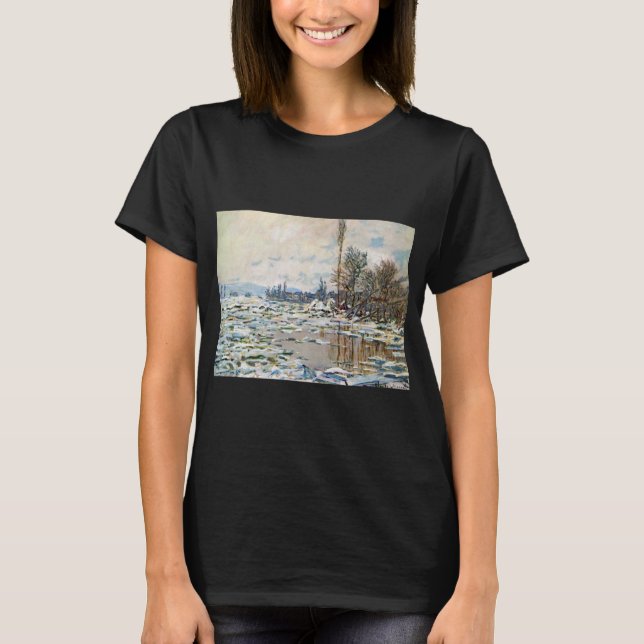 Camiseta O rompimento do gelo por Claude Monet (Frente)