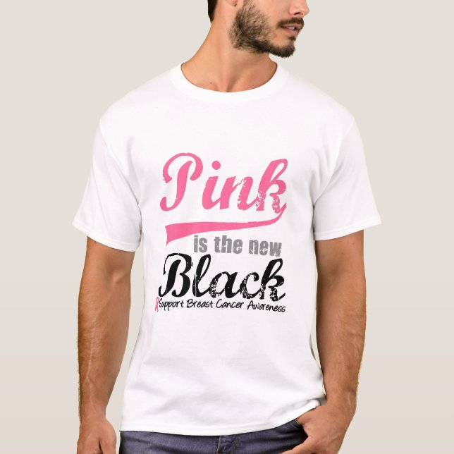Camiseta O rosa é o preto novo (Frente)