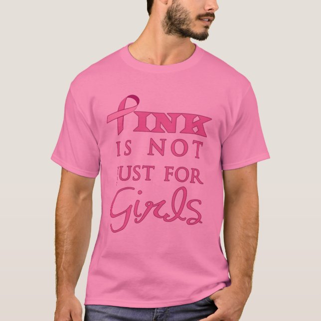 Camiseta O rosa não é apenas para meninas (Frente)