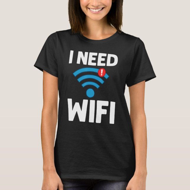 Camiseta O Roteador Wifi - Internet - Senha Aspas Computado (Frente)