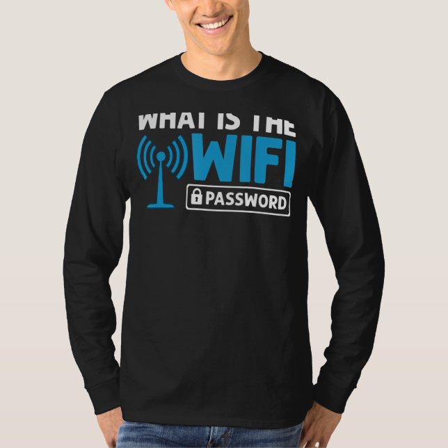 Camiseta O Roteador Wifi - Internet - Senha Aspas Computado (Frente)