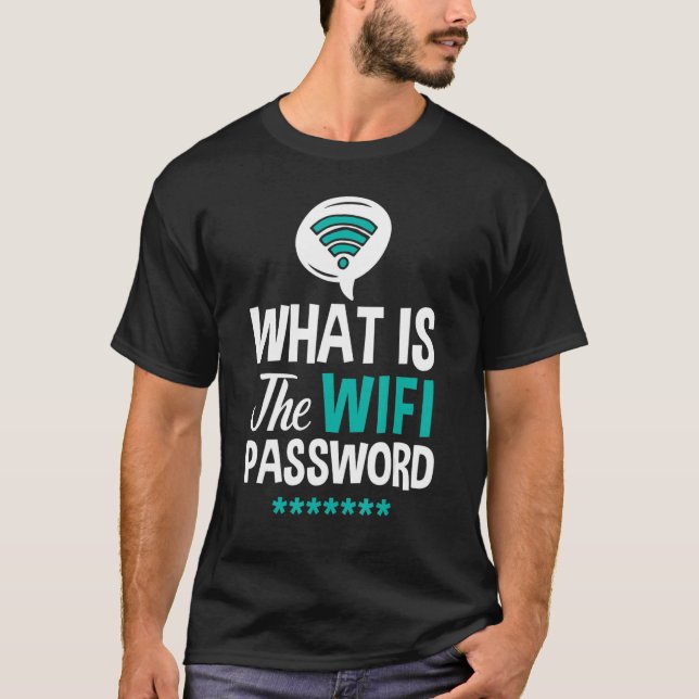 Camiseta O Roteador Wifi - Internet - Senha Aspas Computado (Frente)