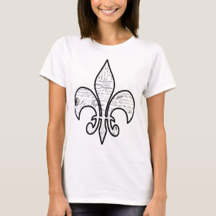 Camiseta O roteiro francês da flor de lis exprime Paris