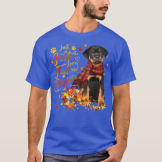 Camiseta O Rottweiler Autumn Deixa Só Uma Menina Que Adora 