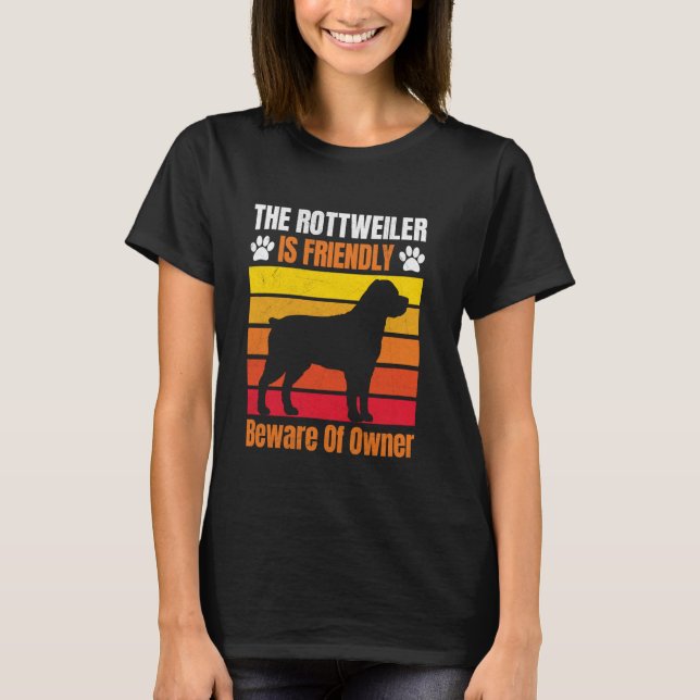 CAMISETA O ROTTWEILER É AMIGUALMENTE O COMPORTAMENTO DO PRO (Frente)