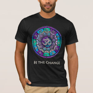 Camiseta O ~ roxo de prata da mandala da independência sej