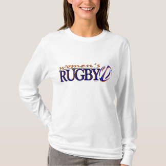 Camiseta O rugby das mulheres (cores feitas sob encomenda