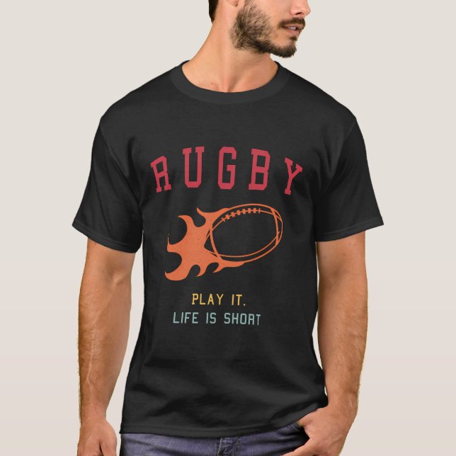 Camiseta O Rugby Life É Curto (Frente)