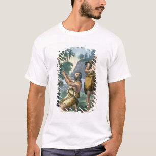 Camiseta O sacrifício de Cain e de Abel, de um impressão 